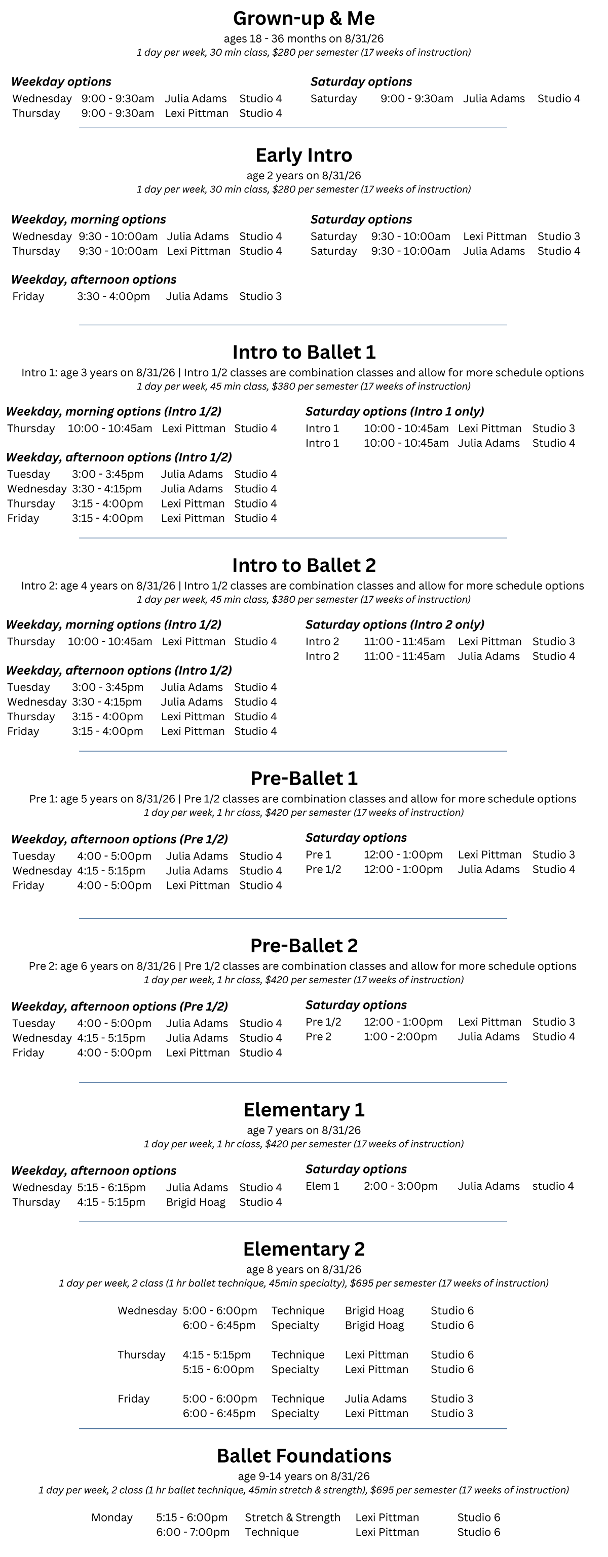 Summer Camps info poster